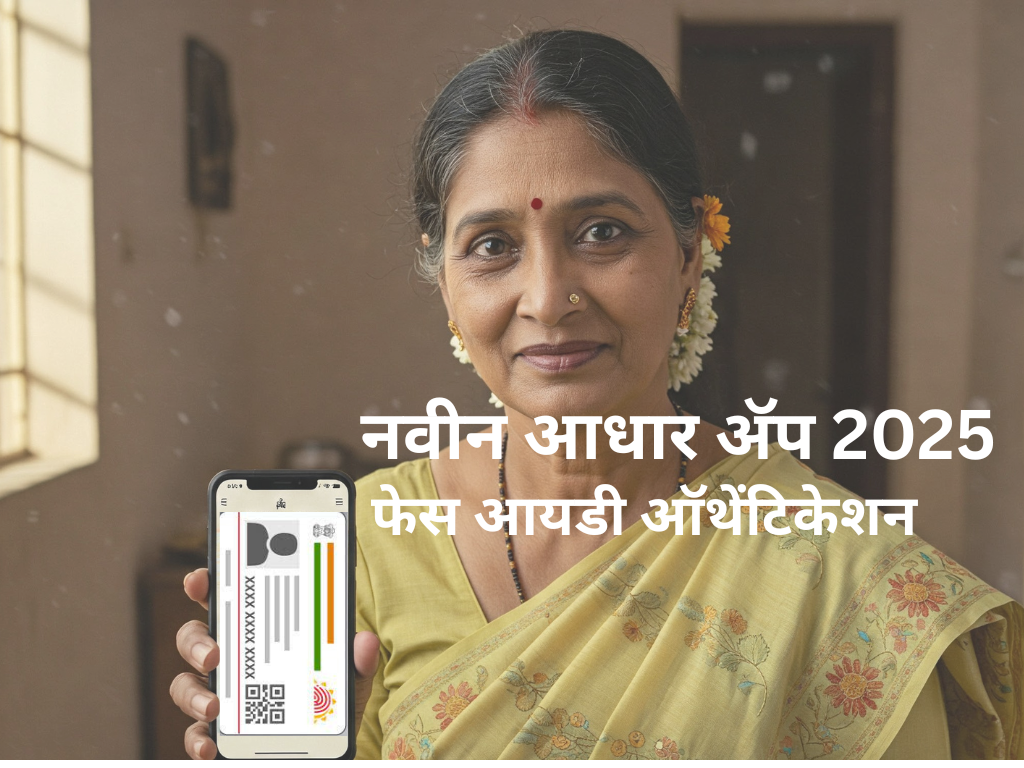 नवीन आधार अ‍ॅप 2025 चे क्यूआर कोड आणि फेस आयडी वैशिष्ट्य"