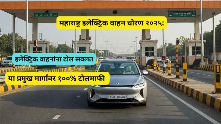 इलेक्ट्रिक वाहनांना टोल सवलत मिळणार? किती टक्के/कोणत्या महामार्गावर/संपूर्ण माहिती/महाराष्ट्र इलेक्ट्रिक वाहन धोरण २०२५:; Electric vechiles are toll free now?-which roads/latest news,